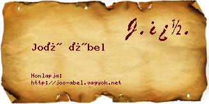 Joó Ábel névjegykártya